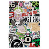 DC Super-Villains Cartoon Pattern Mittlere Geschenktüte (Rückseite)