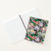 DC Super-Villains Cartoon Pattern Notizblock (Innenseite)