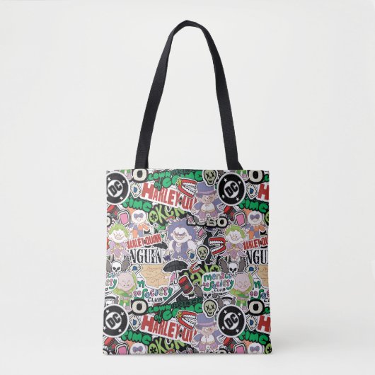 DC Super-Villains Cartoon Pattern Tasche (Vorderseite)