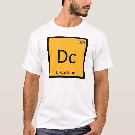Dc - Symbol für Track- und Feldchemie von Decathlo T-Shirt (Vorderseite)