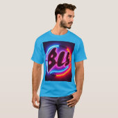 DC T-Shirt blaues Neon-Design (Vorne ganz)