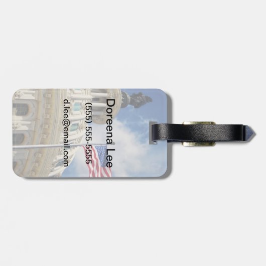 DC USA-, Kolumbien, Washington, Gepäckanhänger (Rückseite horizontal)