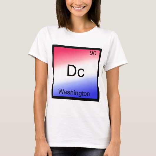 DC - Washington, City Chemistry Element Symbol T-Shirt (Vorderseite)