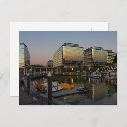 DC Waterfront in Dusk, Washington, DC Postkarte (Vorne/Hinten)