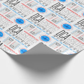 DCA, Washington DC reist die Welt nach Muster Geschenkpapier (Ecke)