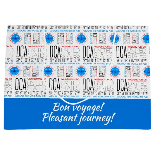 DCA, Washington DC reist die Welt nach Muster Große Geschenktüte (Vorderseite)