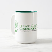 DCGS-Banner-Tasse Zweifarbige Tasse (Vorderseite Links)
