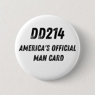 DD214 Amerikas Offizielle Mann-Karte Button