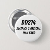 DD214 Amerikas Offizielle Mann-Karte Button (Vorne & Hinten)