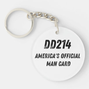 DD214 Amerikas Offizielle Mann-Karte Schlüsselanhänger