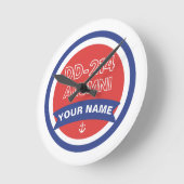 DD-214 Alumni Navy Rentirement Runde Wanduhr (Winkel)