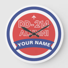 DD-214 Alumni Personalisierte Luftwaffenruhestand Große Wanduhr