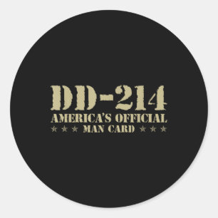 Dd-214 America's Offizieller Tag des Veteranen Runder Aufkleber