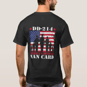 DD-214 Amerikas Offizieller Tag als Mann-Card-Vete T-Shirt
