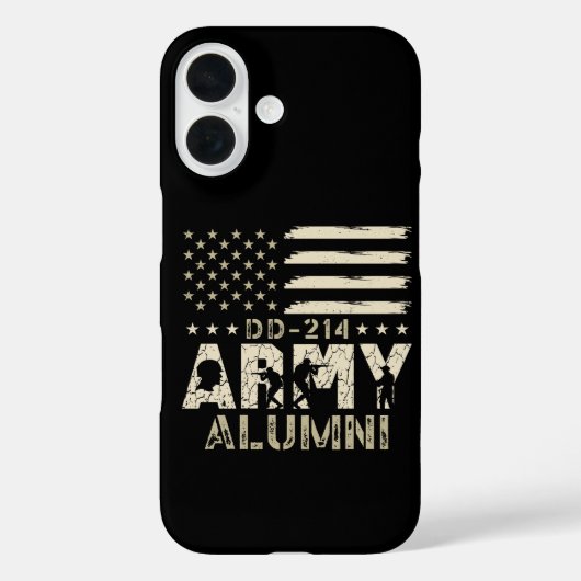 DD-214 Army Alumni Military US Flag Veteran Case-Mate iPhone Hülle (Rückseite)