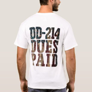 DD-214 bezahlt DD-214 US-Militärveteran T-Shirt