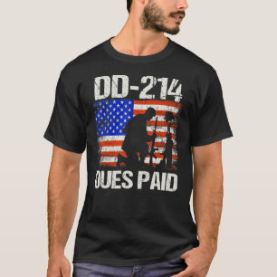 Dd 214 Dues bezahlte Dd214 Soldier Veteran T-Shirt