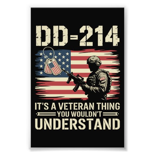 DD-214 Its A Veteran Thing You Wouldn't Understand Fotodruck (Vorne)