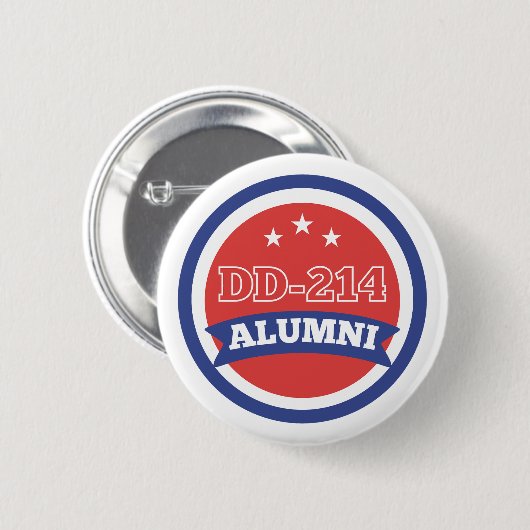 DD-214 Militärruhestand der Alumni-Armee Button (Vorne & Hinten)