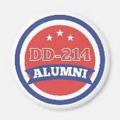 DD-214 Militärruhestand der Alumni-Armee Magnet (Vorne)