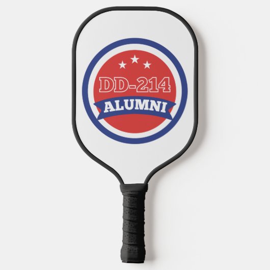 DD-214 Militärruhestand der Alumni-Armee Pickleball Schläger (Rückseite)