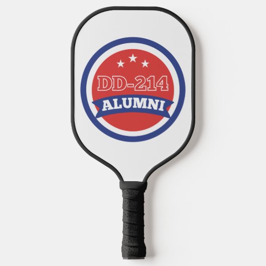 DD-214 Militärruhestand der Alumni-Armee Pickleball Schläger (Vorderseite)