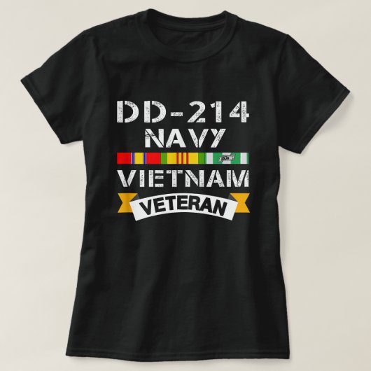 DD-214 Navy Vietnam Veteran Vietnam War Navy Vet T-Shirt (Design vorne)