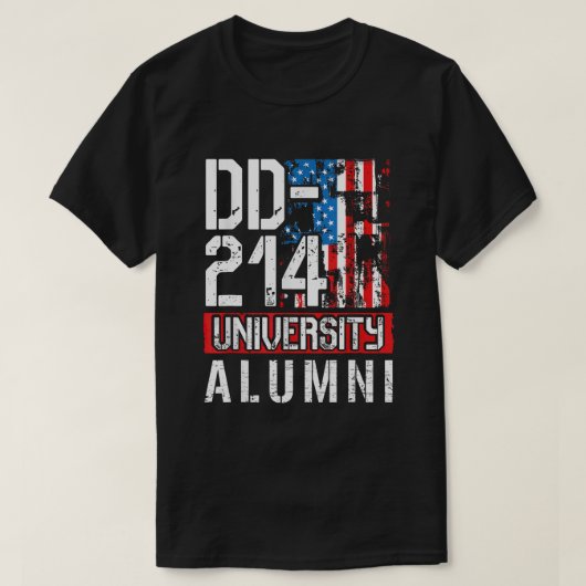 DD-214 University Alumni - Militärveteran Ret. T-Shirt (Design vorne)