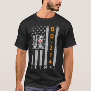DD 214 US-amerikanische Flagge Vintag T-Shirt