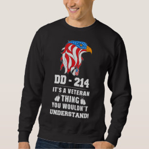 Dd 214 Veteran Eagle Dog Tag U S Flag Sweatshirt