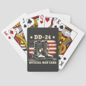 DD 24 Offiziell Man Card American Veteran Day Flag Spielkarten (Rückseite)