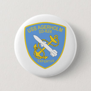 DD-826 ein Zerstörer-Schiffs-Militär USSs AGERHO Button