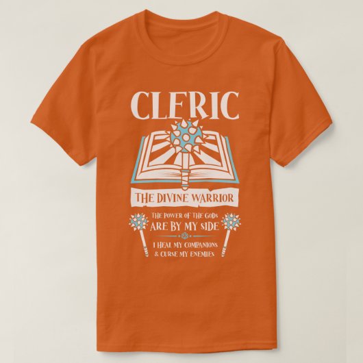 DD CLERIC Class Dungeons Dragons T-Shirt (Design vorne)