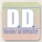 DD Doktor der Göttlichkeit Akronym LOGO Untersetzer (Vorderseite)
