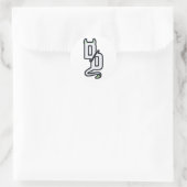 DD-Monogramm-Aufkleber Sticker (Tasche)