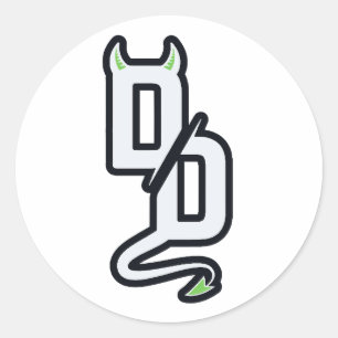 DD-Monogramm-Aufkleber Sticker