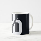 DD-Monogramm-Sticker-Tasse Kaffeetasse (VorderseiteRechts)