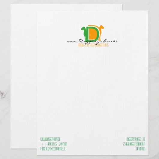 DD-Serie Briefbogen (Vorne/Hinten)