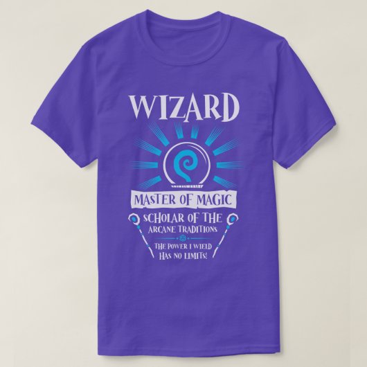 DD WIZARD Class Dungeons Dragons T-Shirt (Design vorne)