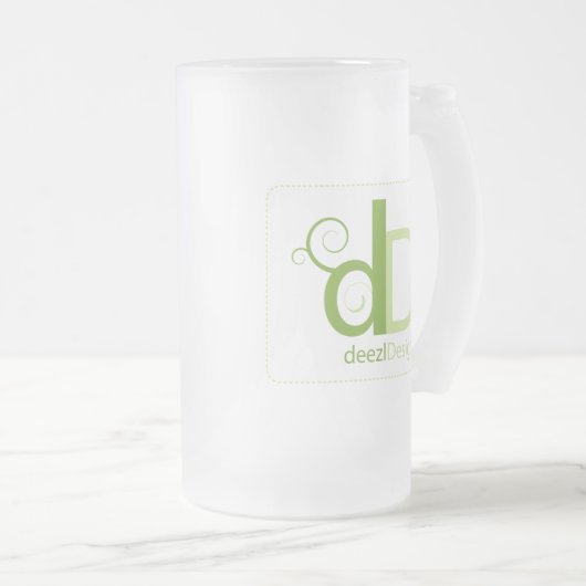 DDlogo-Tasse Mattglas Bierglas (VorderseiteRechts)