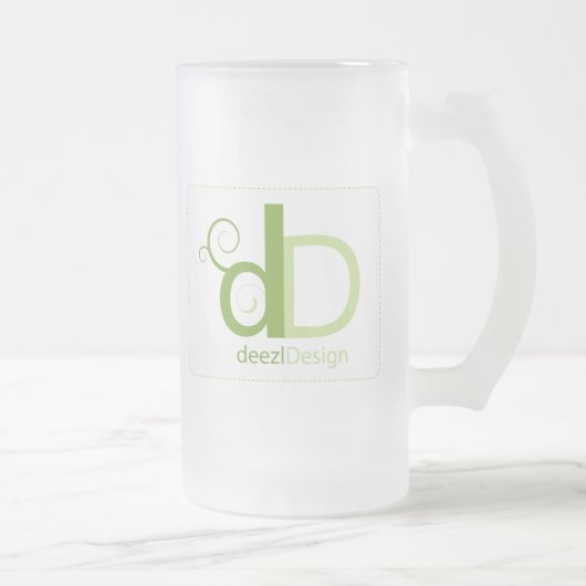 DDlogo-Tasse Mattglas Bierglas (Rechts)