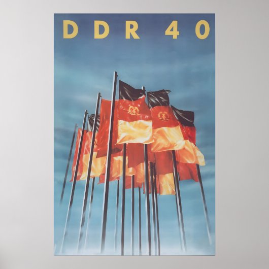 DDR 40th Anniversary Poster Vintage Eastern (Vorne)