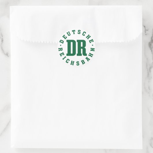 DDR - Deutsche Reichsbahn Runder Aufkleber (Tasche)