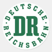 DDR - Deutsche Reichsbahn Runder Aufkleber (Vorderseite)
