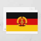 DDR - Flagge der DDR Postkarte (Vorne/Hinten)