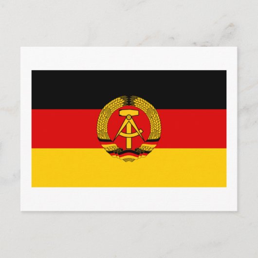 DDR-Flagge der Demokratischen Republik Deutschland Postkarte (Vorderseite)