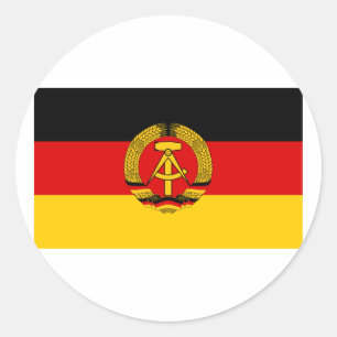 DDR-Flagge der Demokratischen Republik Deutschland Runder Aufkleber