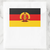 DDR-Flagge Rechteckiger Aufkleber (Tasche)
