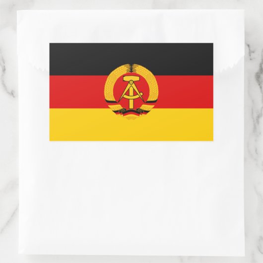 DDR-Flagge Rechteckiger Aufkleber (Tasche)