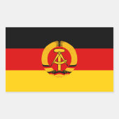 DDR-Flagge Rechteckiger Aufkleber (Vorderseite)
